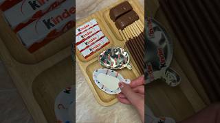 ASMR | Filling plate with sweets (no talking) #kinderjoy #satisfyingfood