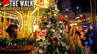 Dubai Christmas 2022 | THE WALK at Jumeirah Beach Residence 4K | Dubai Tourist Attraction