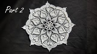 Crochet VALENTINE'S DAY HEART DOILY Tutorial Part 2