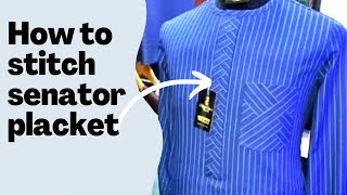 How To sew latest Senator placket for stripe fabric