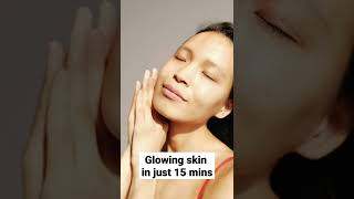 Glowing skin😍 in just 15 minutes #beauty  #skinglowing #homeremedies #beautytips #diy #facial