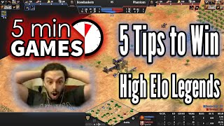 5 min AoE2 | How to Beat Higher Level Players