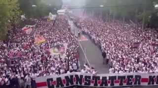 8 000 10 000 fans of  Stuttgart made corteo on the road for the stadium