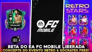 SÓCRATES FREE🔥😱REGISTRO DE BETA DO EA FC MOBILE LIBERADO & CONCEPTS DO EVENTO RETRO!|FIFA 23 MOBILE|