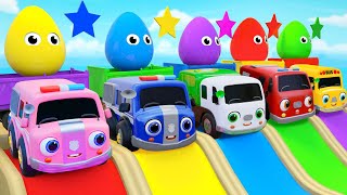 Surprise Eggs Kids Songs - Toy car transforms into a fire truck + Kids Songs by Beep Beep Car