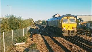 66749 Christopher Hopcroft MBE heading through Whittlesea to Masborough near Rotherham.