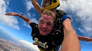 Karlijn First Skydive! Tandem Jump from 10000 feet at iJump Gran Canaria