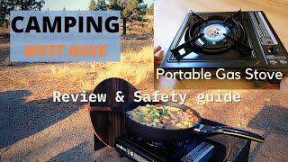 CAMPING MUST HAVE: Portable Gas Stove | GasOne Amazon Review | How to use butane gas stove safely?