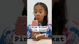 Pink Kitkat ice cream review #icecream #kidsvideo #icecreamreview #popsicles #icecreamlovers