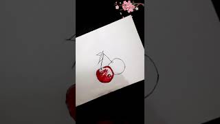 ||Drawing with Liquid sindoor||🛑Tutorial #shorts