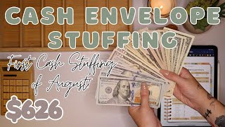 First Cash Stuffing of August! | $626 Bills & Weekly Expenses | 23 Year Old Budgets