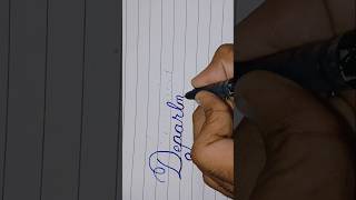 Cursive handwriting of Department calligraphy writing #calligraphy #cursive #handwriting #writting