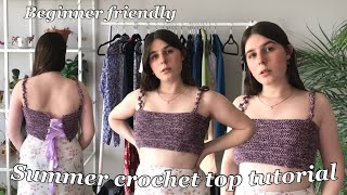 How to make your own crochet corset top | beginner friendly crochet tutorial