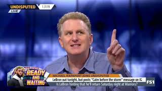 MICHAEL RAPAPORT react to LeBron is hinting that he'll return Saturday at Warriors | UNDISPUTED