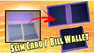 #CardWallet #minimalizeCardHolder Diy Foldable Slim Card Wallet From Scrap Jeans | @MisKulit31