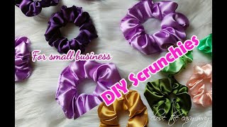 Making Scrunchies Using Portable Sewing Machine | Small Capital Business Idea | Tutorial | vlog#11