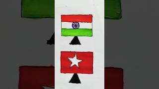 🇮🇳Easy India Flag#painting#drawing #craftersiya#easy#satisfying#india#viral#shortsfeed#shorts#art 🇦🇹