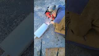 Repair like crap and send it! ( Flux Core welding ) #welding #exhaust #diy