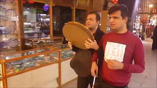 Blind singers in Esfahan's Grand Bazaar, Iran