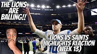 REACTION TO Detroit Lions vs New Orleans Saints | 2023 Week 13 Game Highlights