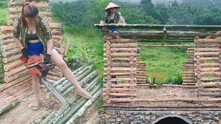 Building farm new. Build complete Bamboo roof deck for concrete roofing \ Gia Bảo