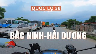 Đi qua quốc lộ 38 đoạn Hải Dương bất ngờ gặp cảnh tắc đường như cơm bữa tại nơi đây