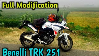 Benelli TRK 251 Modification & Stickering | Benelli TRK 251 loud exhaust | Benelli TRK 251 price