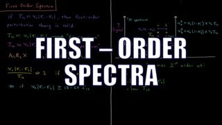 Quantum Chemistry 13.8 - First Order Spectra