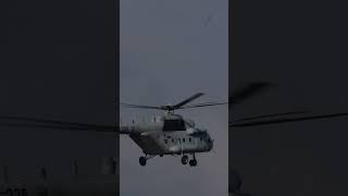 Grey Transport Military Helicopter: Gentle Departure at Low Altitude #short #shorts