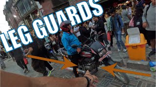 🇳🇵 LEG GUARDS IN KATHMANDU: INNOVATIVE MOTORBIKE SAFETY GEAR! 🏍️🛡️