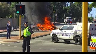 Insane Stolen Ferrari 360 On FIRE [HD]