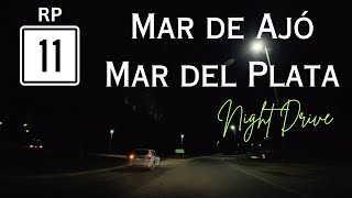 Coastal Night Drive: Mar de Ajó to Mar del Plata on RP11