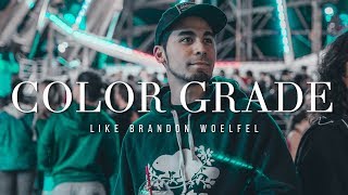 How to COLOR GRADE your CINEMATIC videos like BRANDON WOELFEL || Sony A7III Low Light LUT