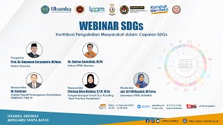 Webinar SDGs “Kontribusi Pengabdian Masyarakat dalam Capaian SDGs”