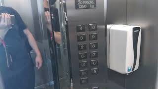 2 Mitsubishi Elevators at Exchange Tower Bangkok Thailand (retail lift)