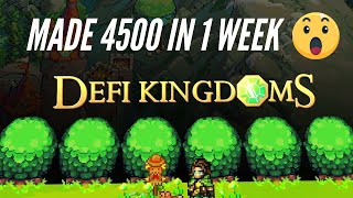 My 1st week experience playing Defi Kingdoms (Heroes, questing, farming)