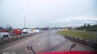 Jacknife Walmart truck Blocking the Road