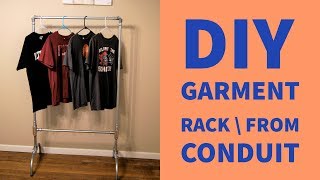 DIY Garment Rack Out Of EMT Conduit - How To Video