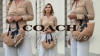 COACH TABBY STRAW BAG AT 50% OFF! FULL REVIEW + HOW TO STYLE