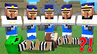 Villagers BECAME POLICE and ARRESTED JJ and Mikey in Minecraft – Maizen?