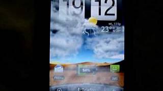 Animacja burzy na HTC Hero z softem VillainROM 12.0.0