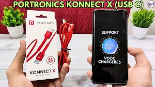 Portronics Konnect X USB-A to Type-C Braided Cable | Unboxing & Review | Support VOOC/DART Chargers