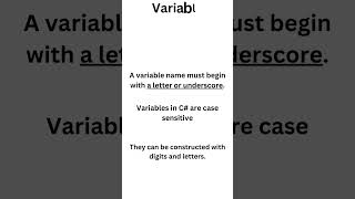 What are a variables in C#?