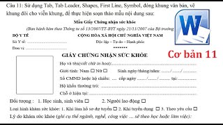 Học Word cơ bản Bài 11, How to use tab in word , học word cho người mới bắt đầu