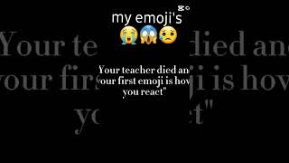 Your teacher dies, and your first emoji is how you react....