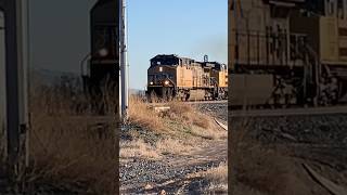 Union Pacific going onto the main!! #train #unionpacific #railfan #slowmotion #up4014 #intermodal