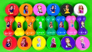 Disney Princesses Slime : Looking For Elsa Anna Frozen Clay - Satisfying Slime ASRM