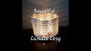 CROCHET CANDLE COSY, JAR COSY, VASE COSY (UK terminology)