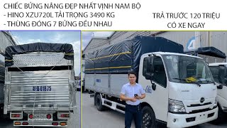 Giới Thiệu Xe Tải Hino 3 Tấn 5 Gắn Bửng Nâng Inox 2 Lớp Cứng Cáp | Hino xzu720l 3.5 Tấn đóng 7 Bửng