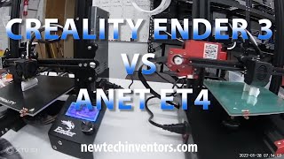 CREALITY ENDER 3 VS ANET ET4 to see how they compare under identical print conditions PART 1